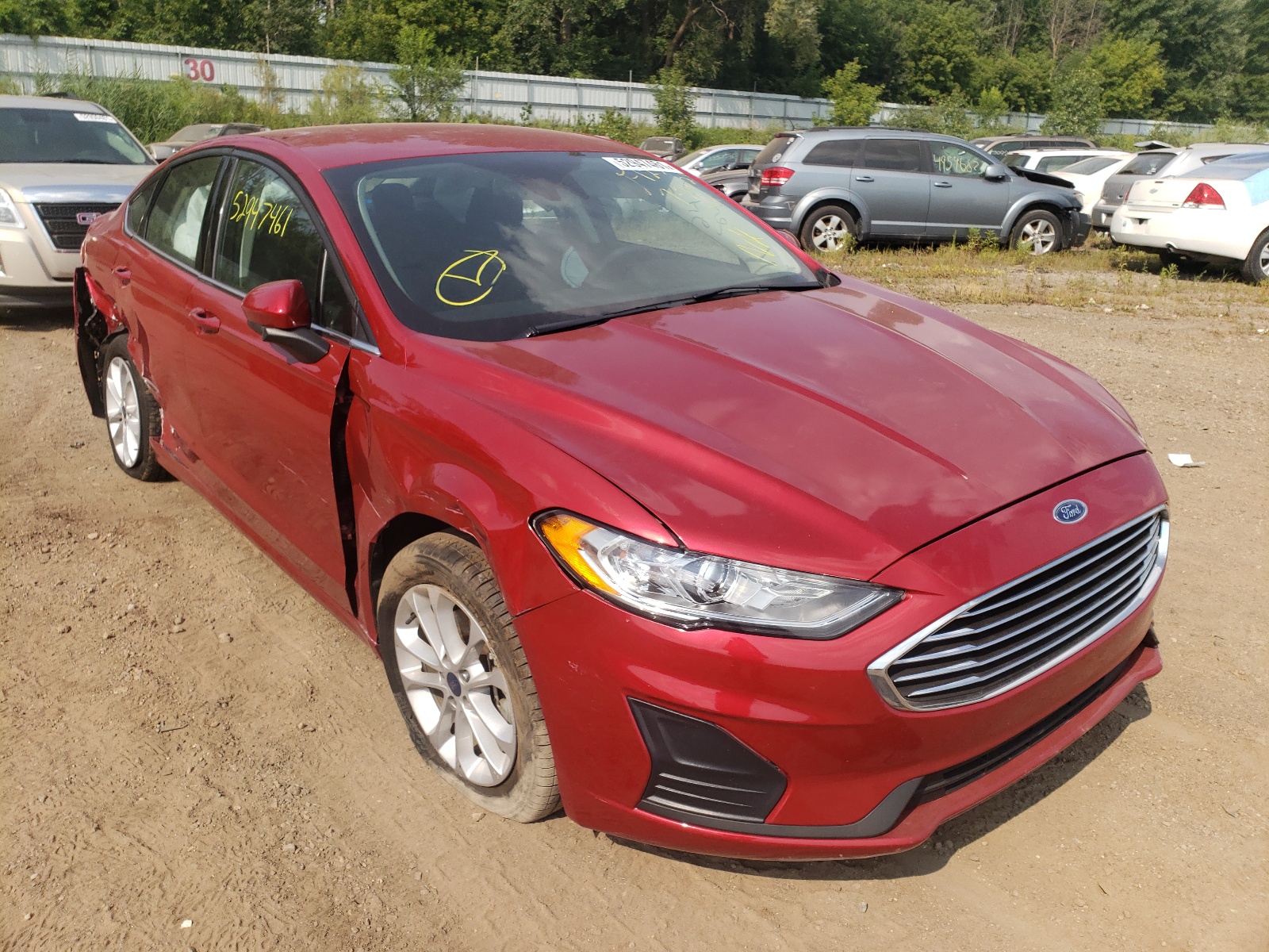 Photo 1 from auction – 2020 FORD FUSION SE with VIN 3FA6P0HD0LR165182