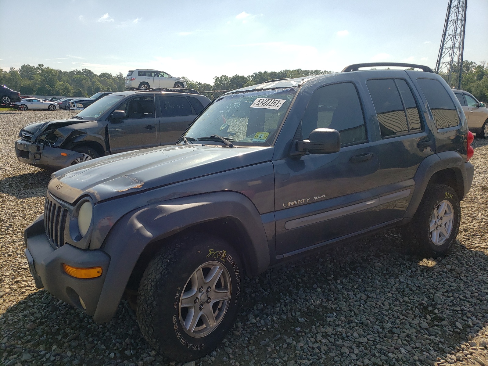 Photo 2 from auction – 2002 JEEP LIBERTY SP with VIN 1J4GL48K22W256637