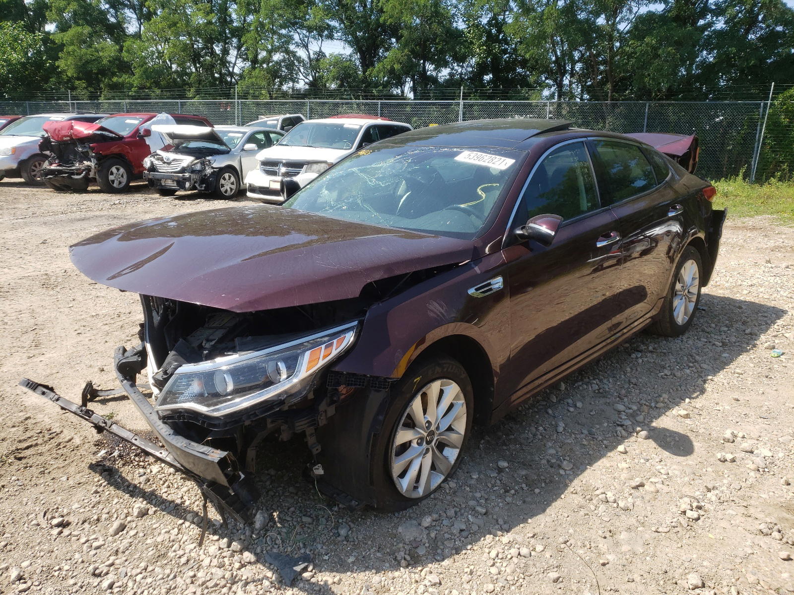 Photo 2 from auction – 2016 KIA OPTIMA EX with VIN 5XXGU4L37GG085458