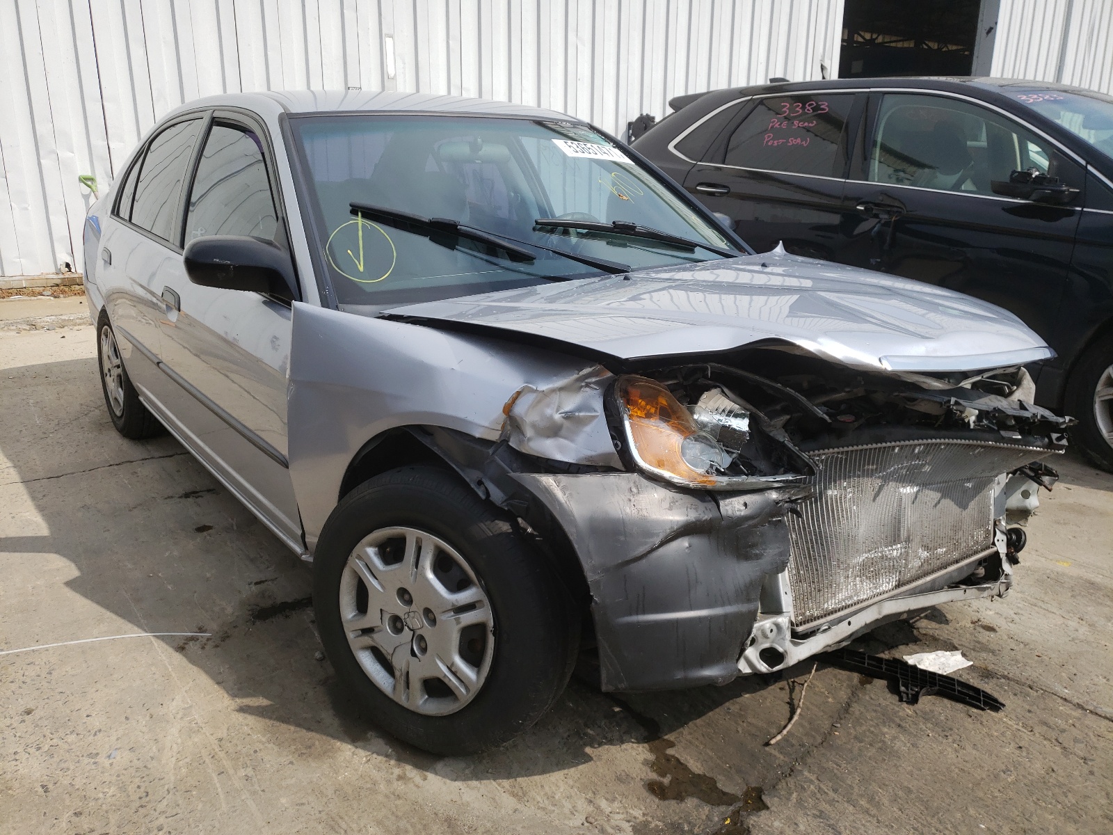 HONDA CIVIC DX 2002 with VIN 2HGES16142H595876 - Photo from auction