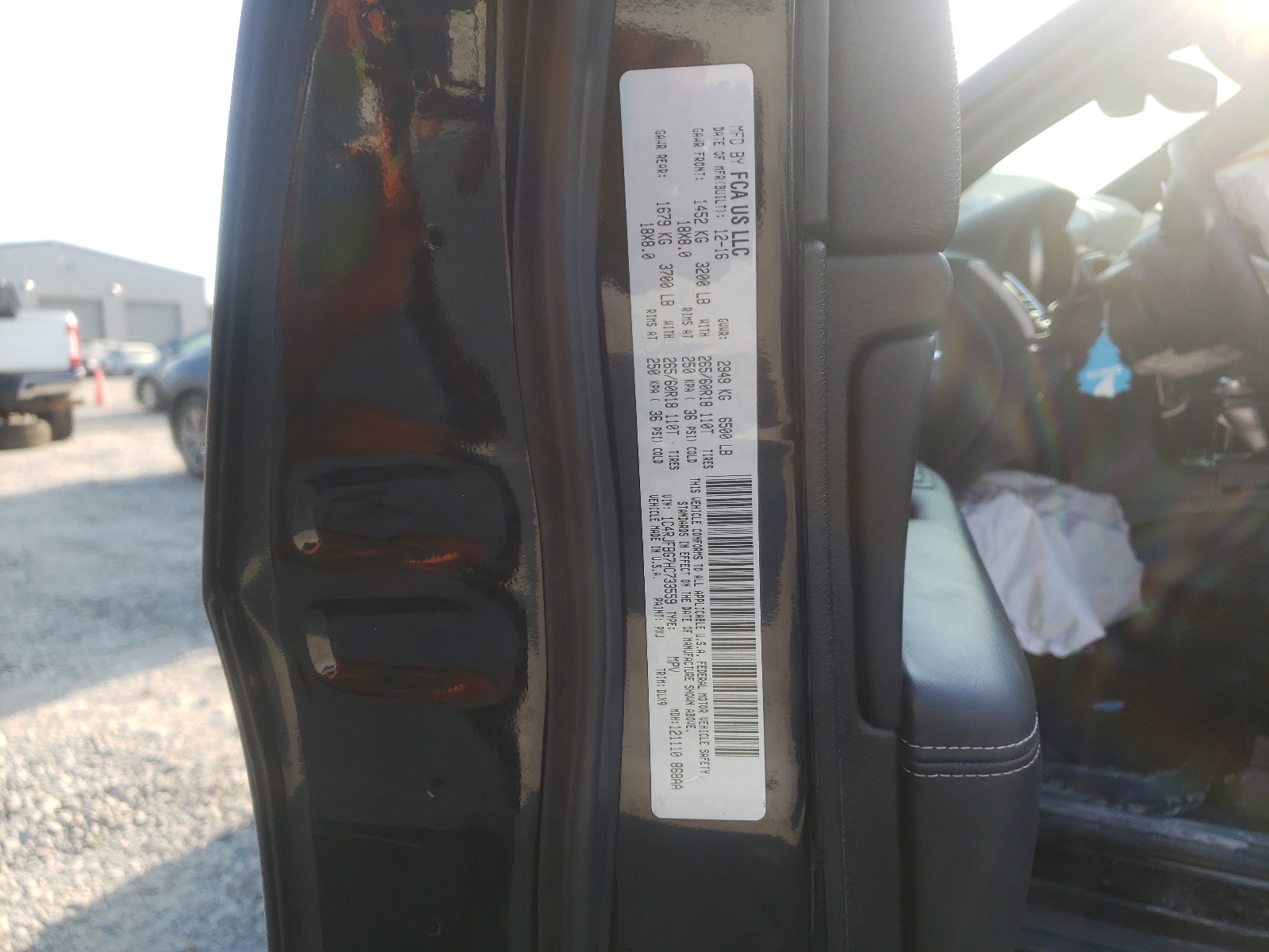 Photo 10 from auction – 2017 JEEP GRAND CHER with VIN 1C4RJFBG7HC733559
