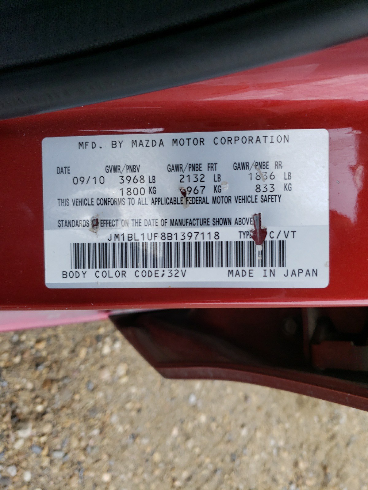 Zdjęcie 10 z aukcji – 2011 MAZDA 3 I z VIN JM1BL1UF8B1397118