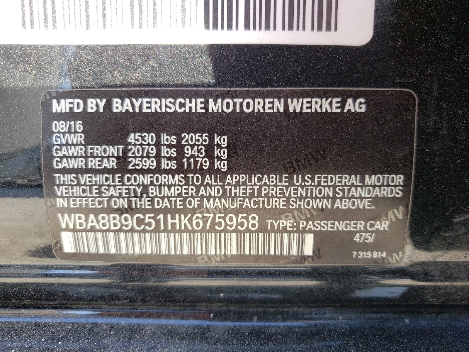Zdjęcie 10 z aukcji – 2017 BMW 330 I z VIN WBA8B9C51HK675958