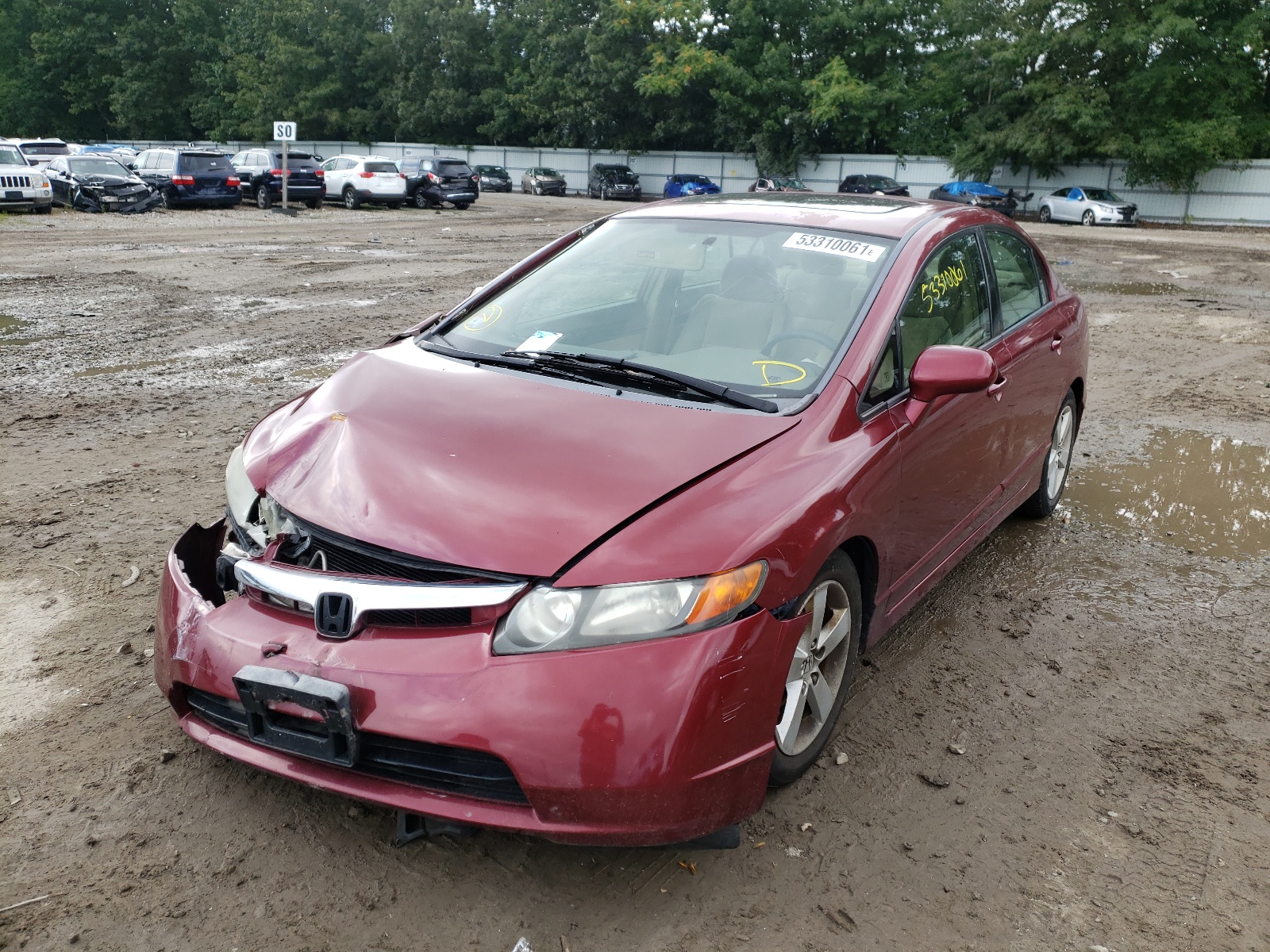 Photo 2 from auction – 2007 HONDA CIVIC EX with VIN 2HGFA16887H508234