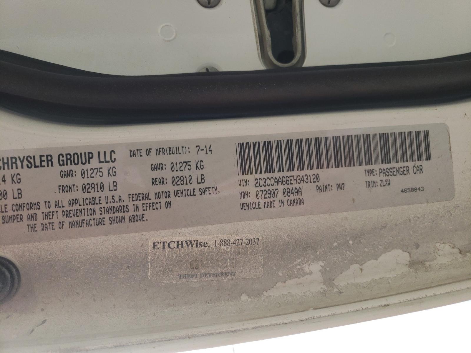 Photo 10 from auction – 2014 CHRYSLER 300 with VIN 2C3CCAAG6EH343120