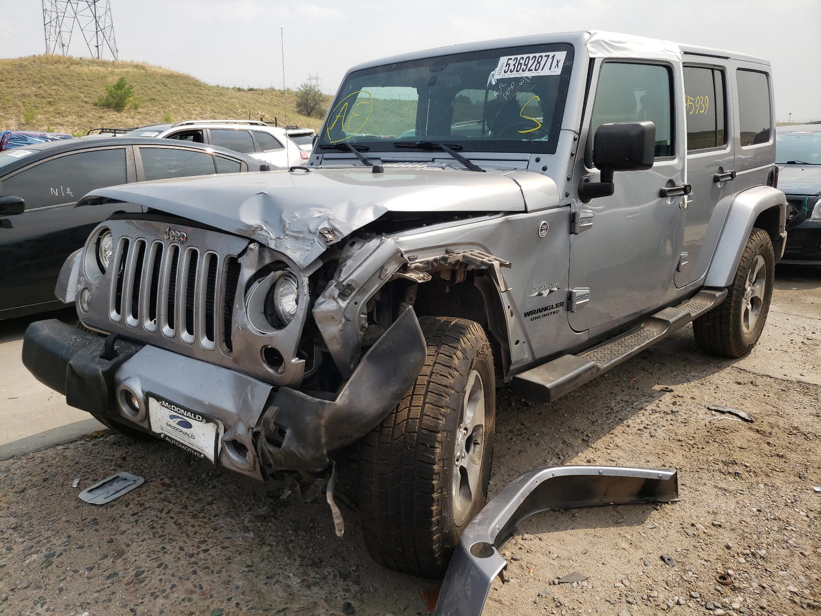 Photo 2 from auction – 2017 JEEP WRANGLER U with VIN 1C4BJWEG2HL535551