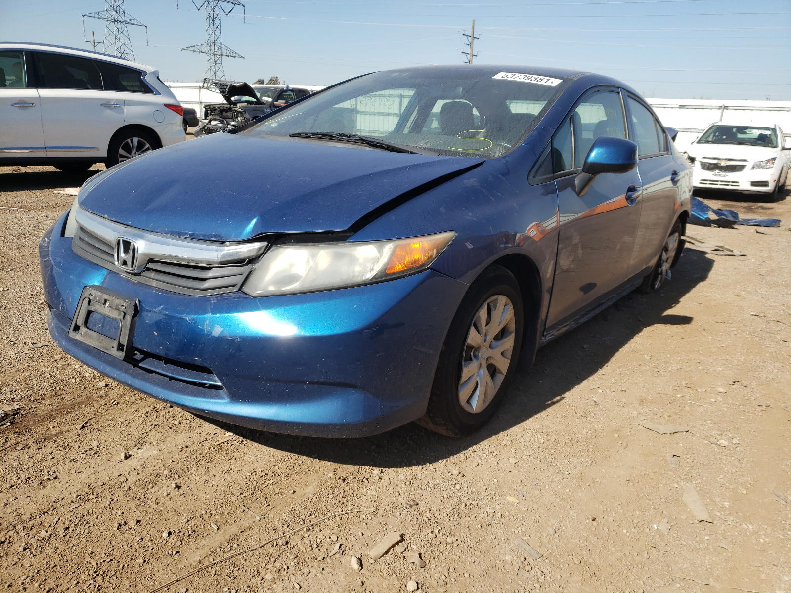 Photo 2 from auction – 2012 HONDA CIVIC LX with VIN 2HGFB2F54CH515152