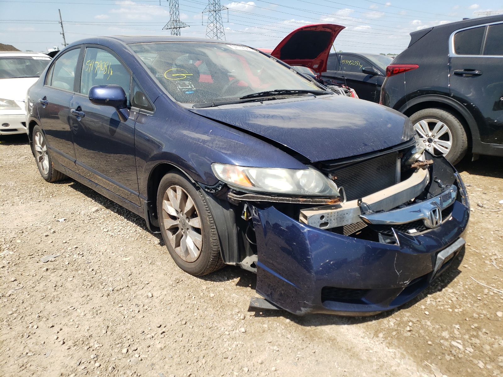 Photo 1 from auction – 2009 HONDA CIVIC EX with VIN 19XFA16889E006045
