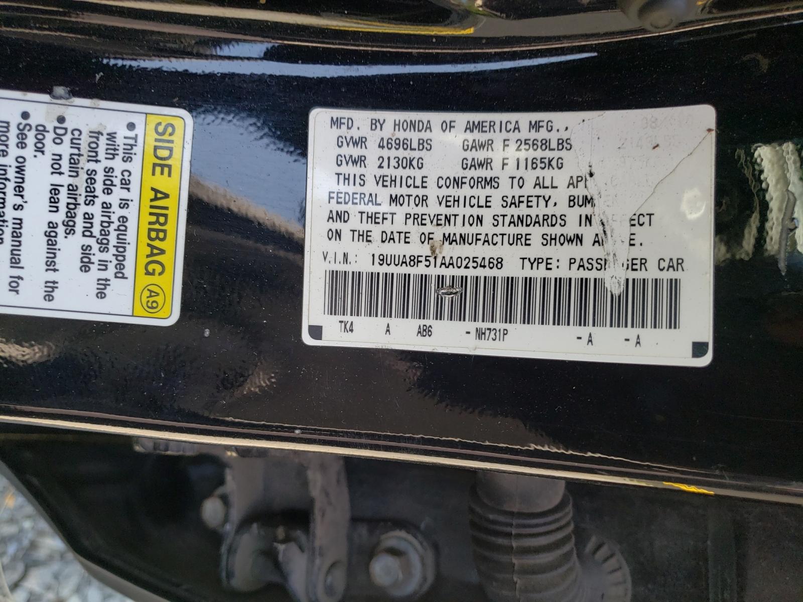 Photo 10 from auction – 2010 ACURA TL with VIN 19UUA8F51AA025468