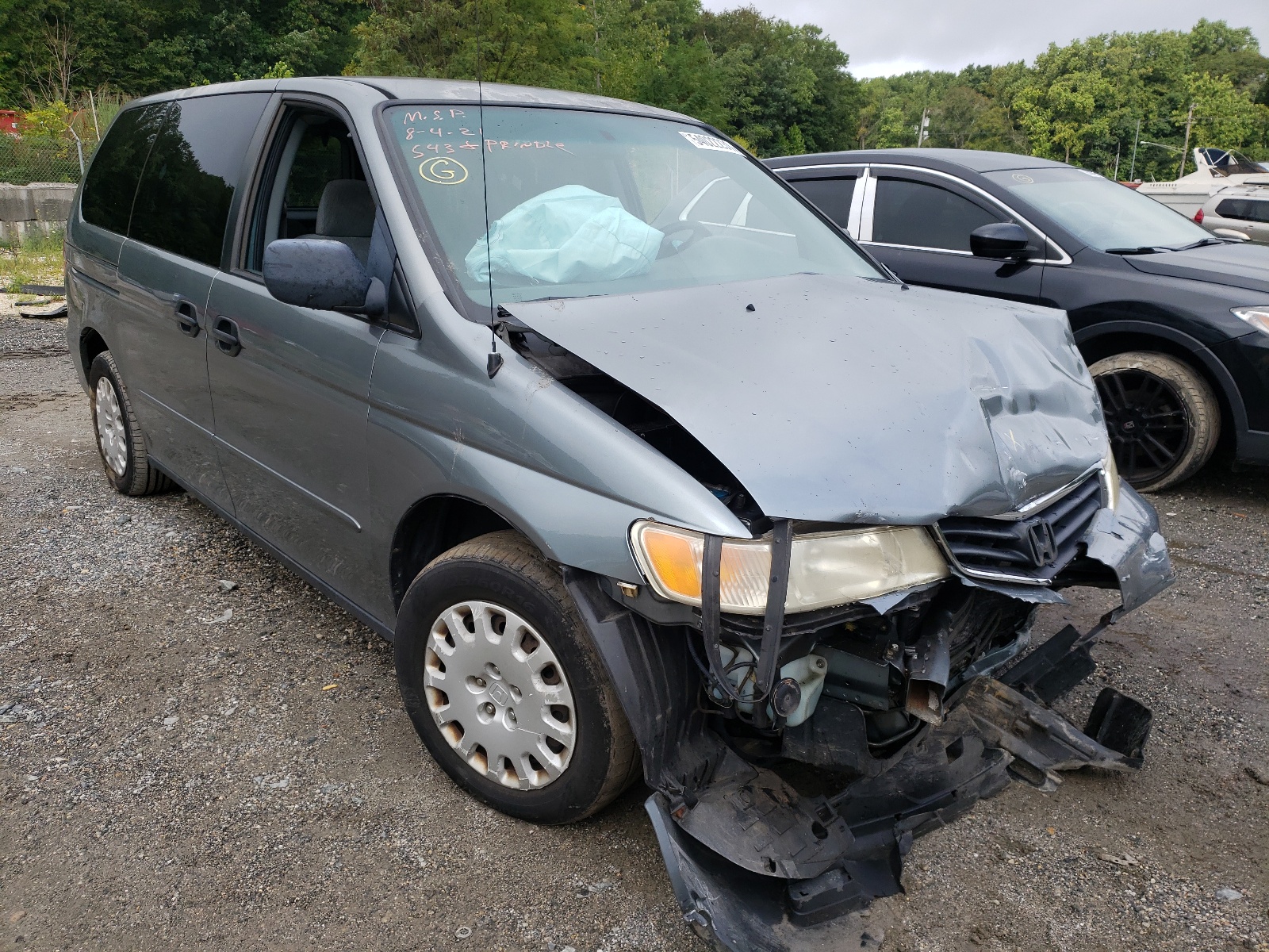 Photo 1 from auction – 2002 HONDA ODYSSEY LX with VIN 2HKRL18542H559948