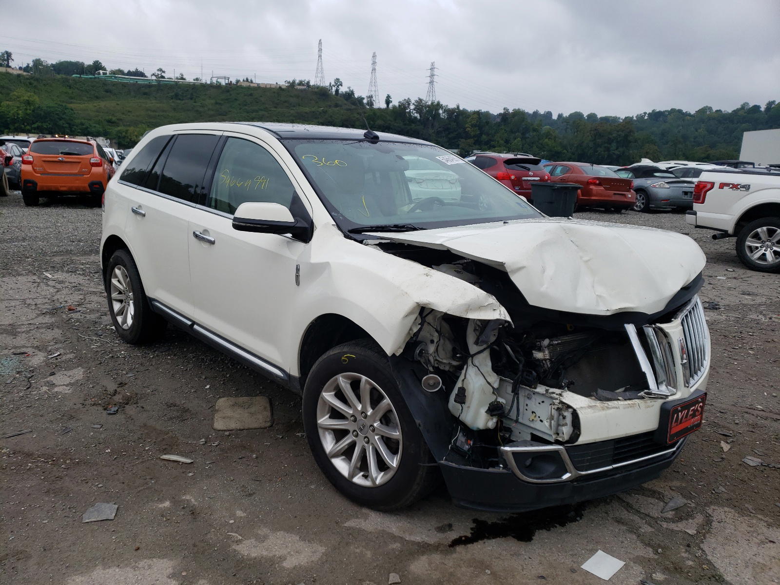 LINCOLN MKX 2012 with VIN 2LMDJ8JK4CBL00480 - Photo from auction