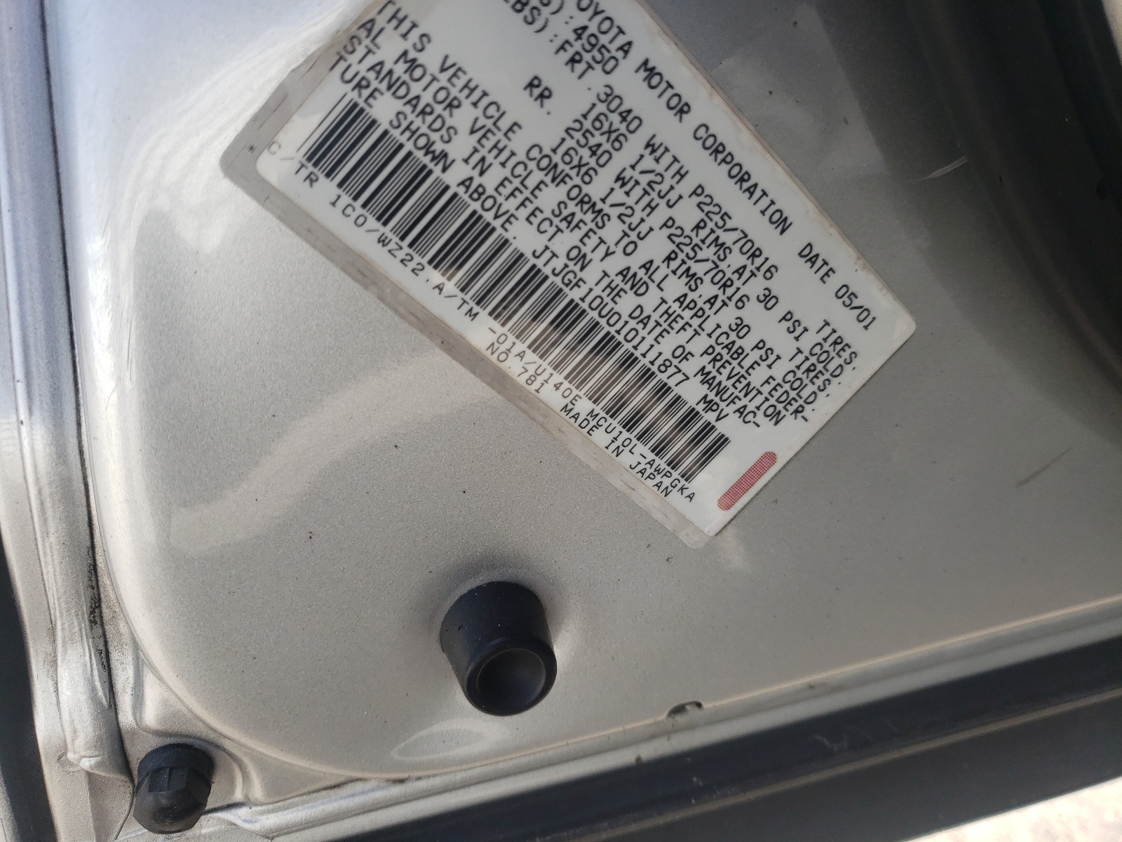 صورة رقم 10 من المزاد - 2001 LEXUS RX 300 مع VIN JTJGF10U010111877