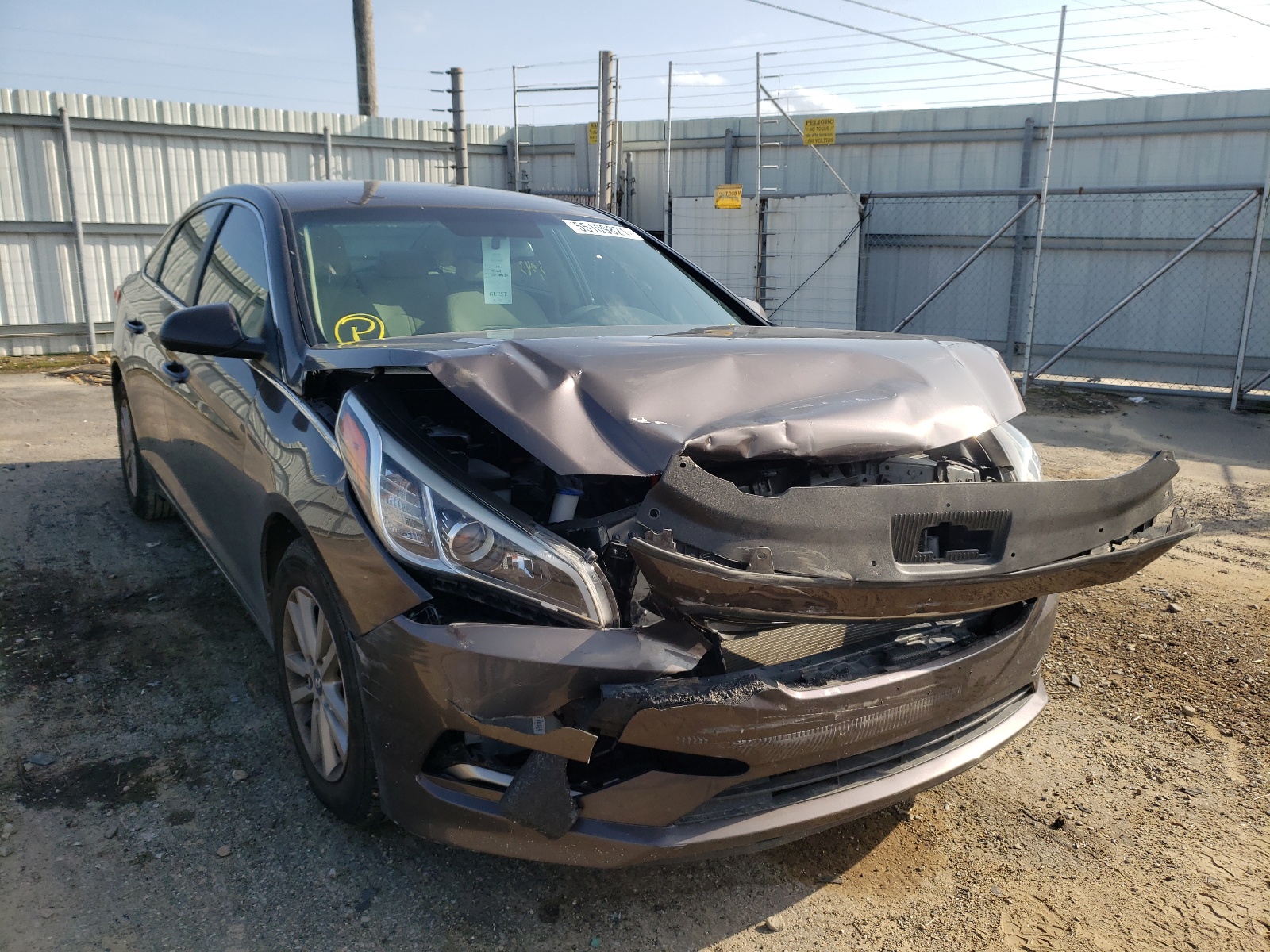HYUNDAI SONATA SE 2016 with VIN 5NPE24AF2GH348938 - Photo from auction