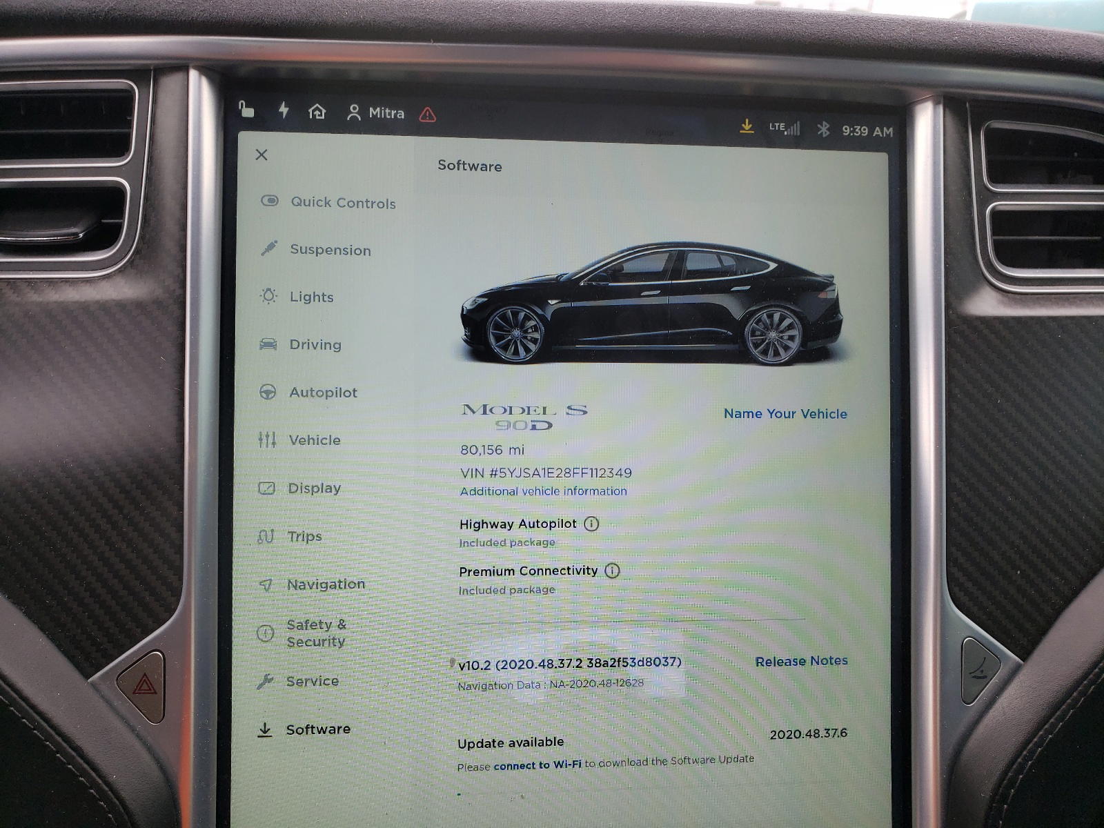Photo 8 from auction – 2015 TESLA MODEL S with VIN 5YJSA1E28FF112349