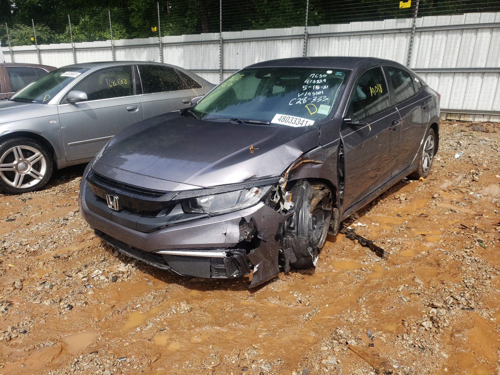 Photo 2 from auction – 2020 HONDA CIVIC LX with VIN 19XFC2F67LE015101