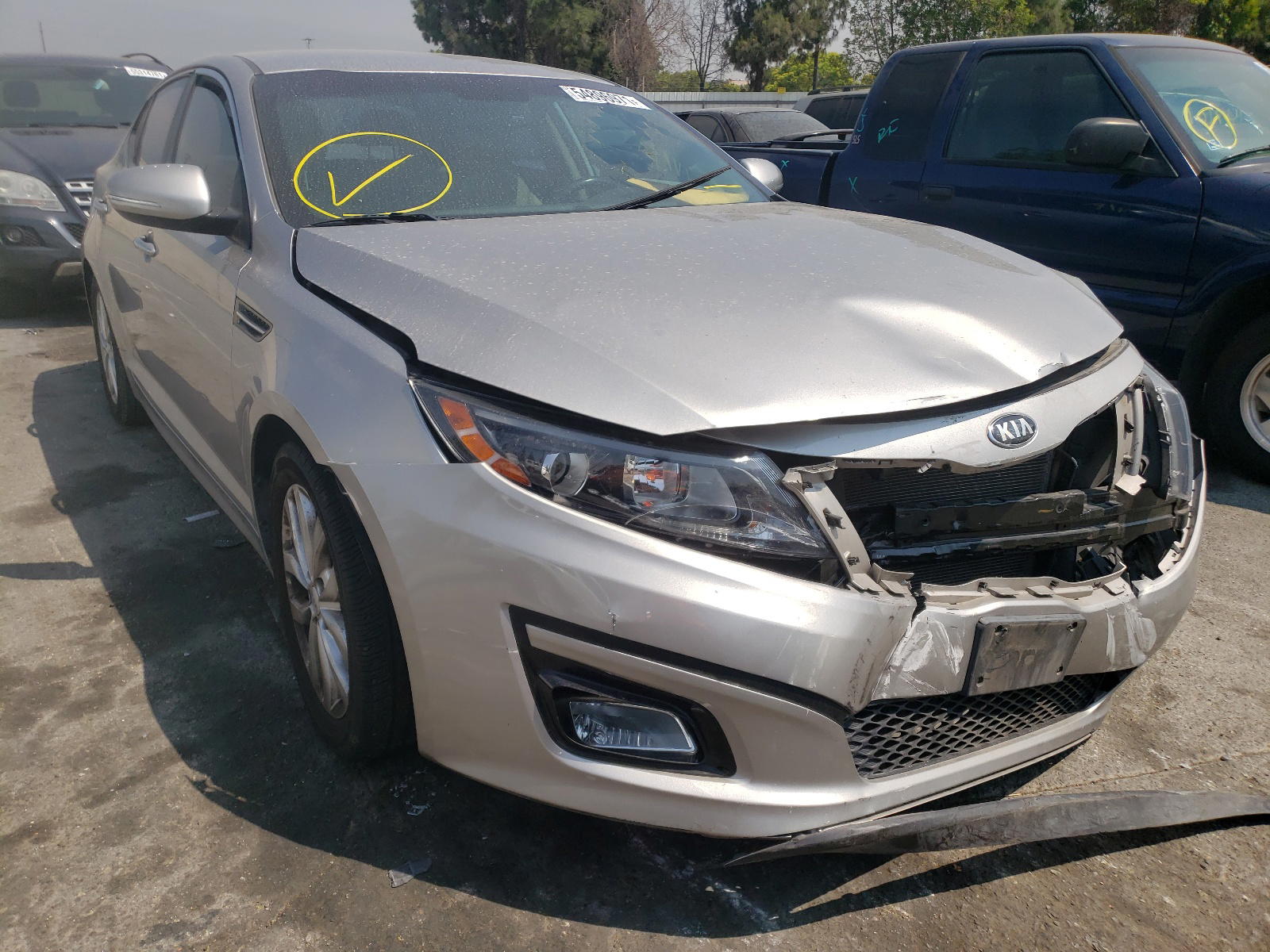 KIA OPTIMA EX 2014 with VIN 5XXGN4A79EG276220 - Photo from auction