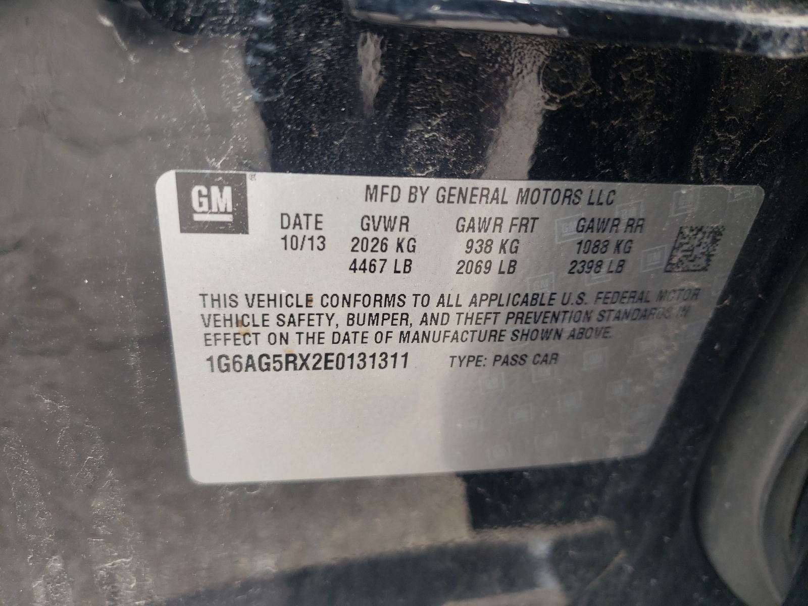 Фото 10 с аукциона – 2014 CADILLAC ATS с VIN 1G6AG5RX2E0131311