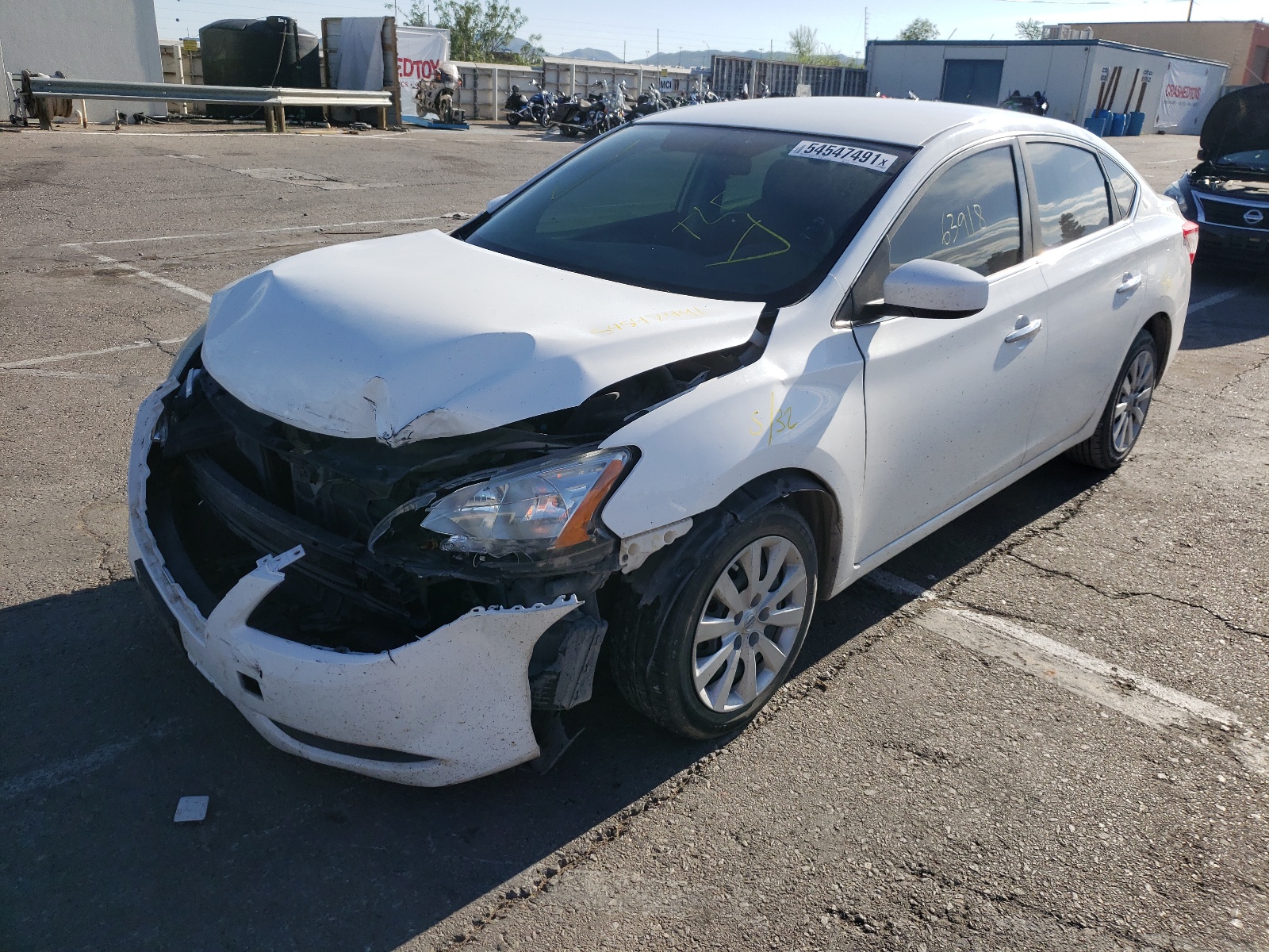 Photo 2 from auction – 2015 NISSAN SENTRA S with VIN 3N1AB7AP4FY334830