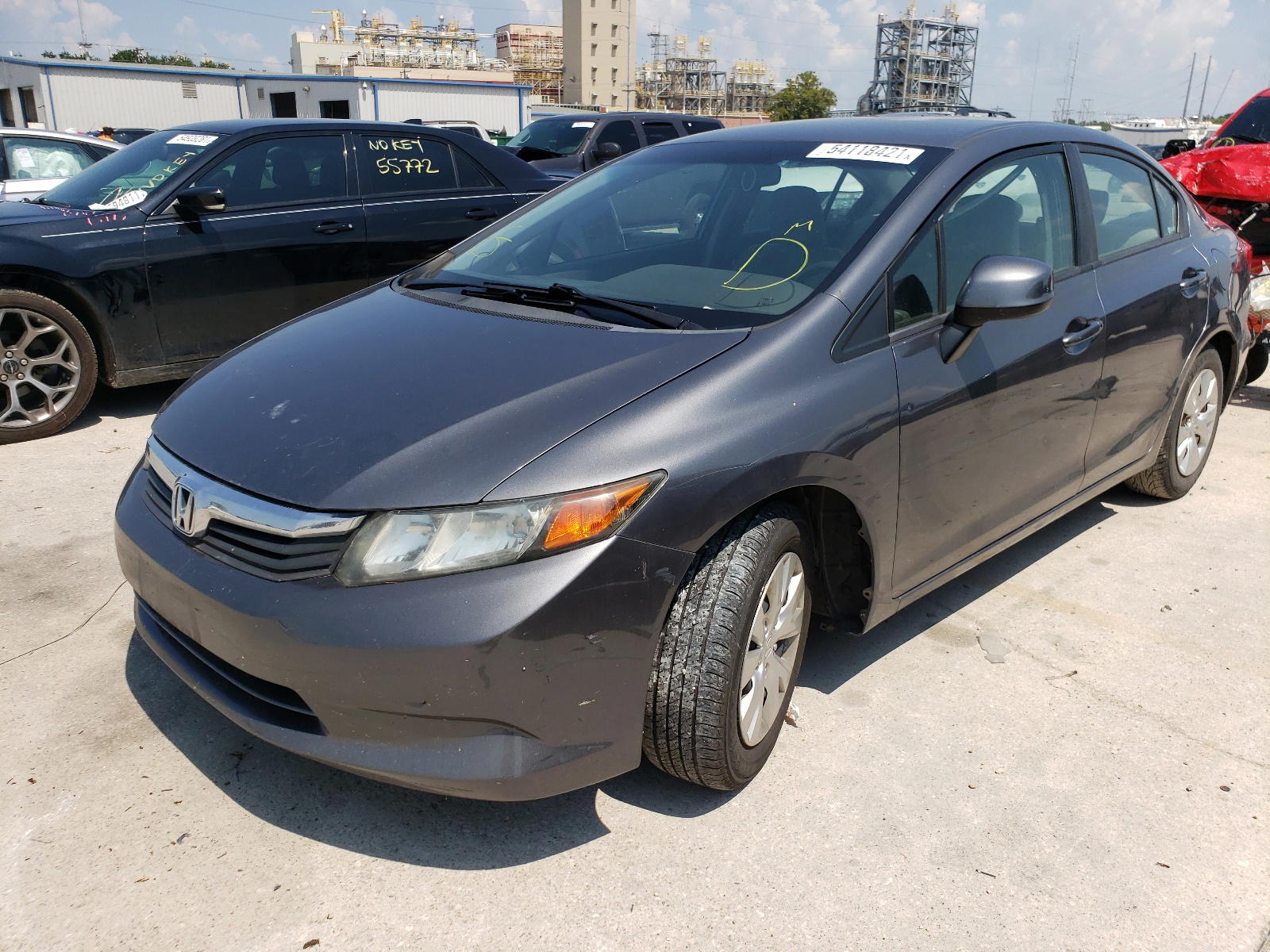 Photo 2 from auction – 2012 HONDA CIVIC LX with VIN 19XFB2F5XCE338679