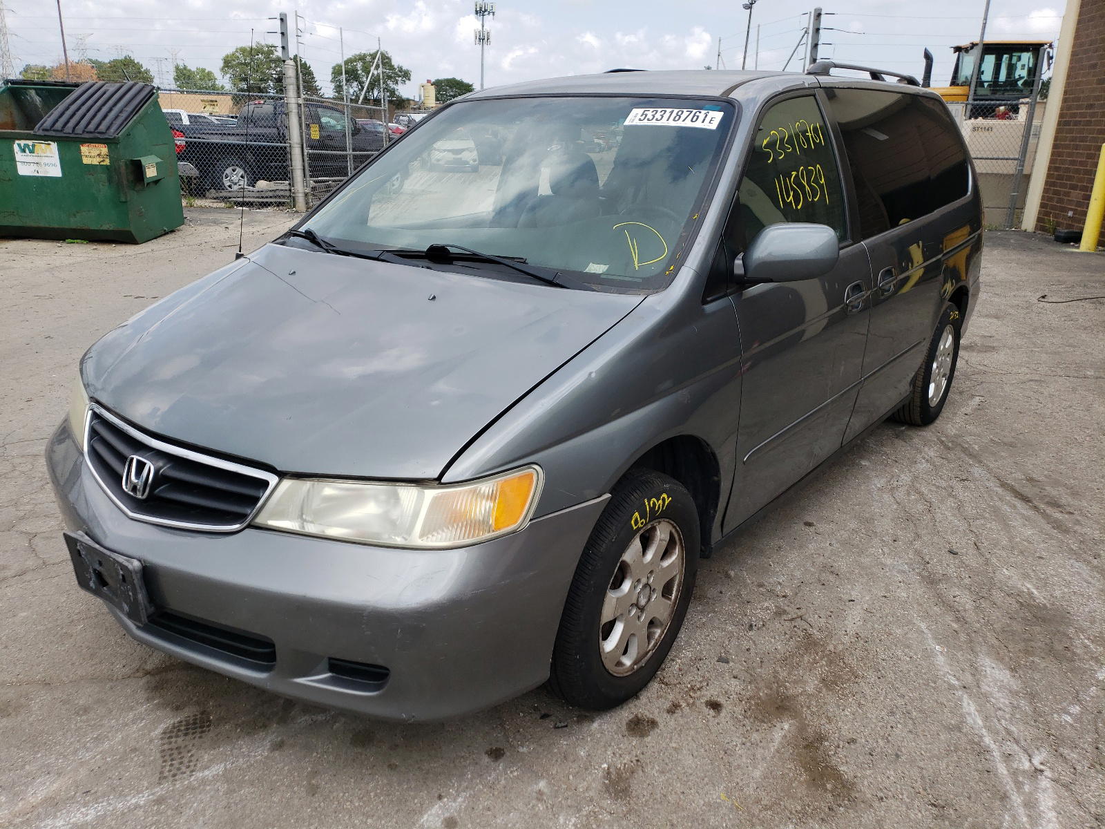 Photo 2 from auction – 2002 HONDA ODYSSEY EX with VIN 5FNRL189X2B024561