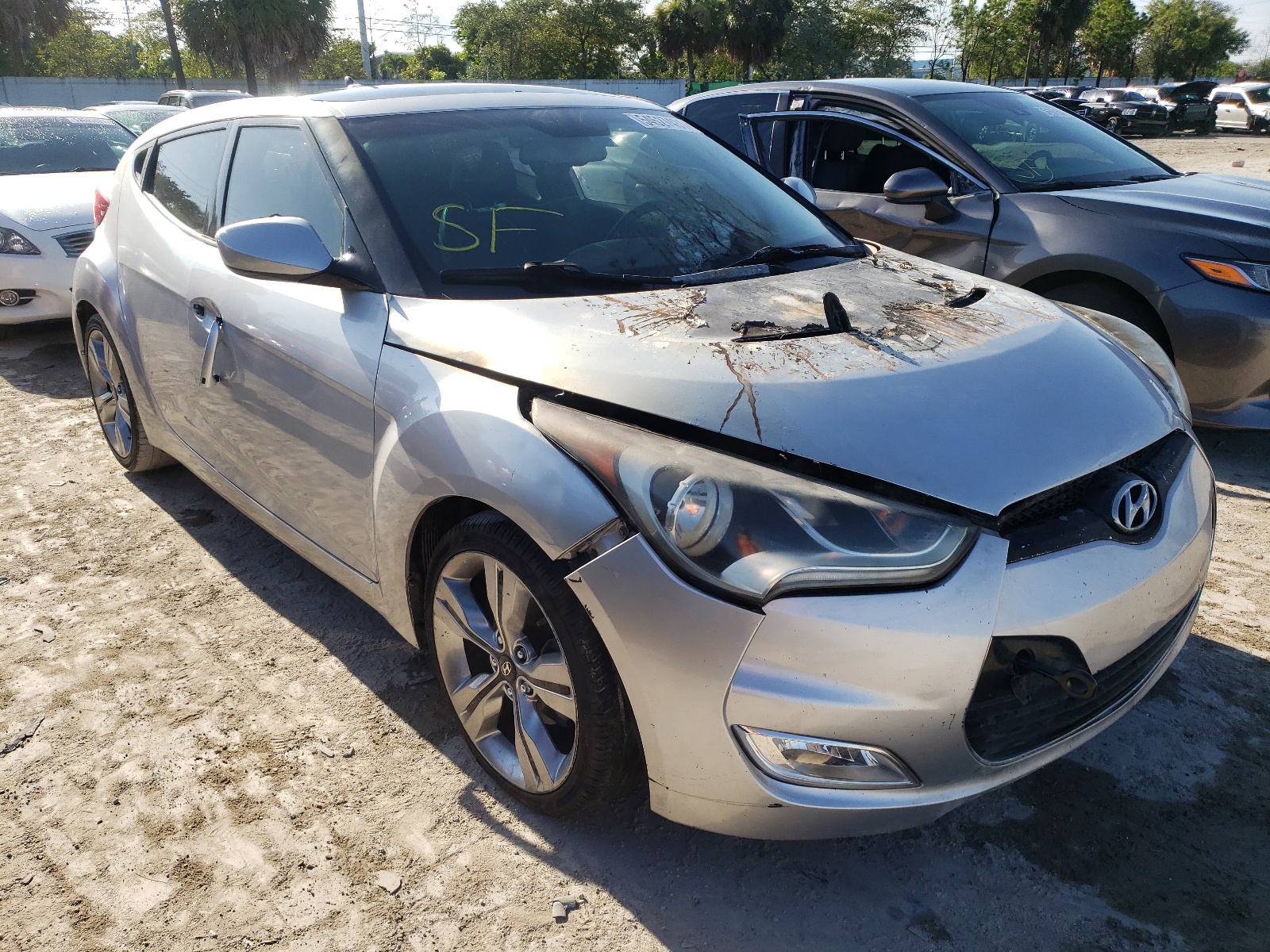HYUNDAI VELOSTER 2013 with VIN KMHTC6AD1DU101471 - Photo from auction