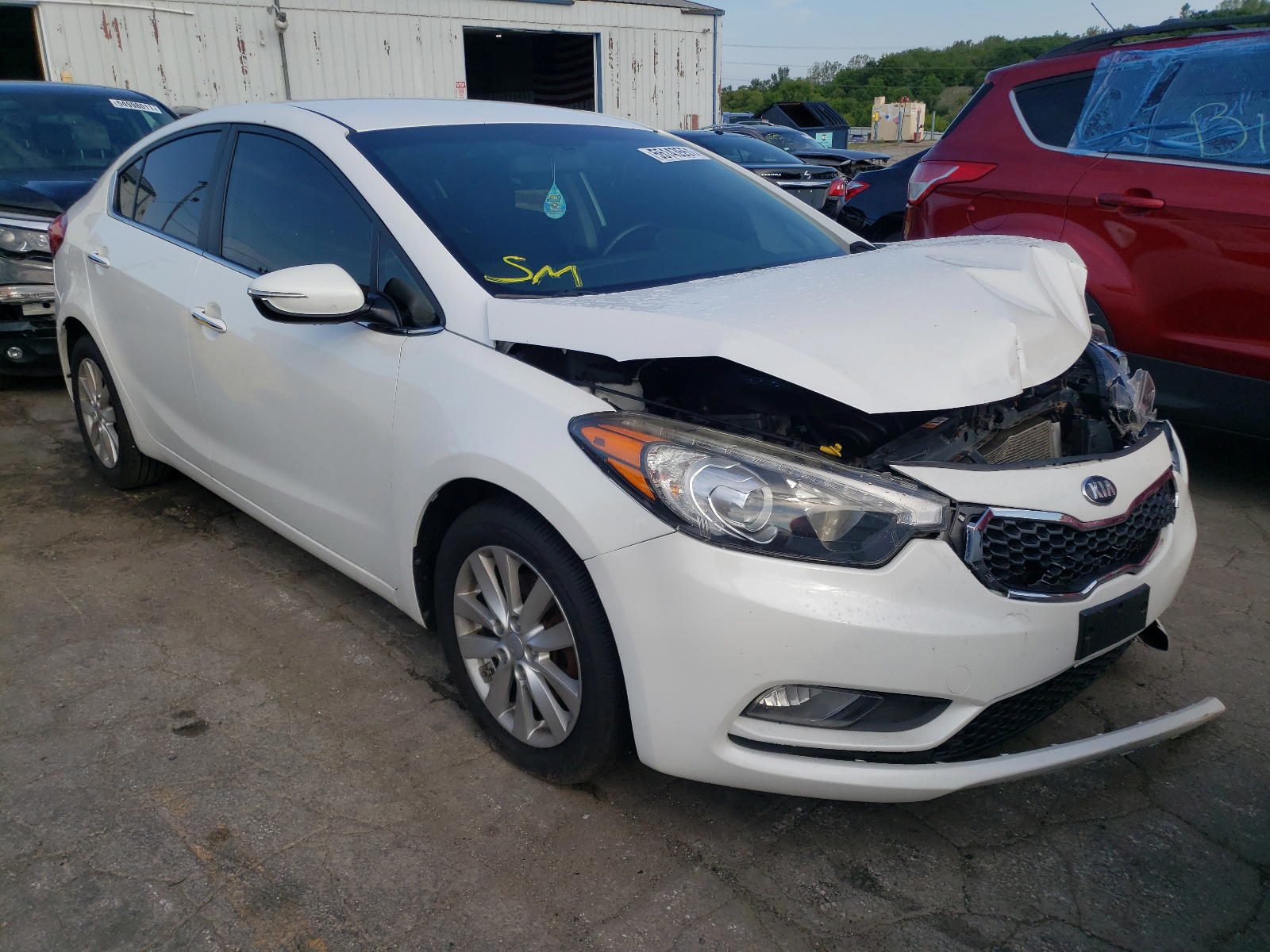 KIA FORTE EX 2014 with VIN KNAFX4A81E5096360 - Photo from auction