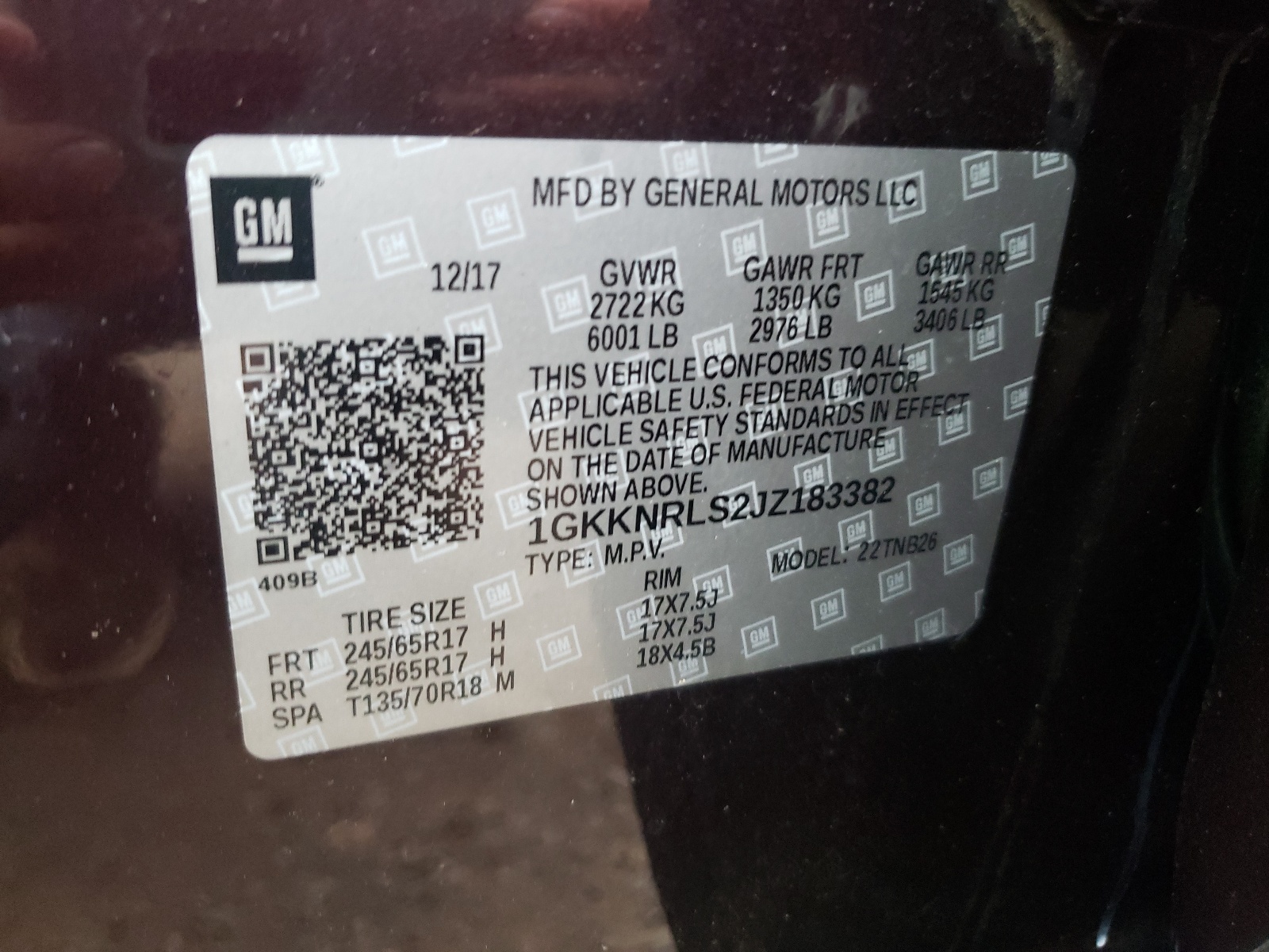 Zdjęcie 10 z aukcji – 2018 GMC ACADIA SLE z VIN 1GKKNRLS2JZ183382