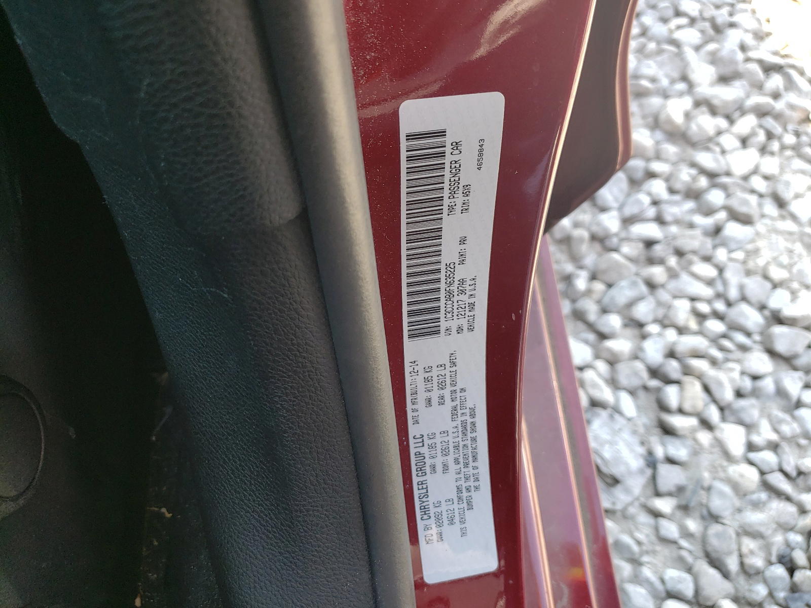 Photo 10 from auction – 2015 CHRYSLER 200 LIMITE with VIN 1C3CCCAB0FN635225