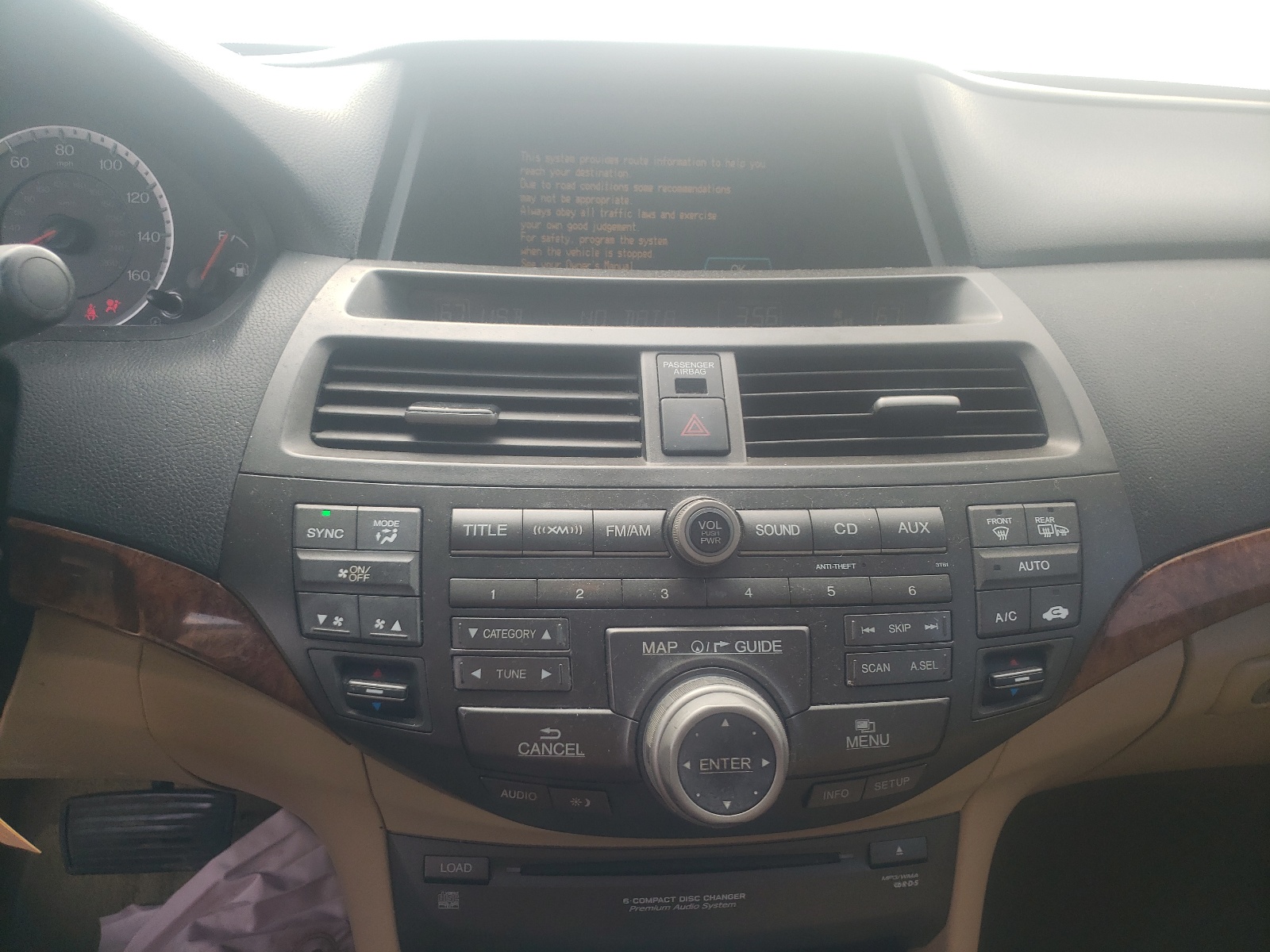 Photo 9 from auction – 2012 HONDA ACCORD EXL with VIN 1HGCP3F89CA002630