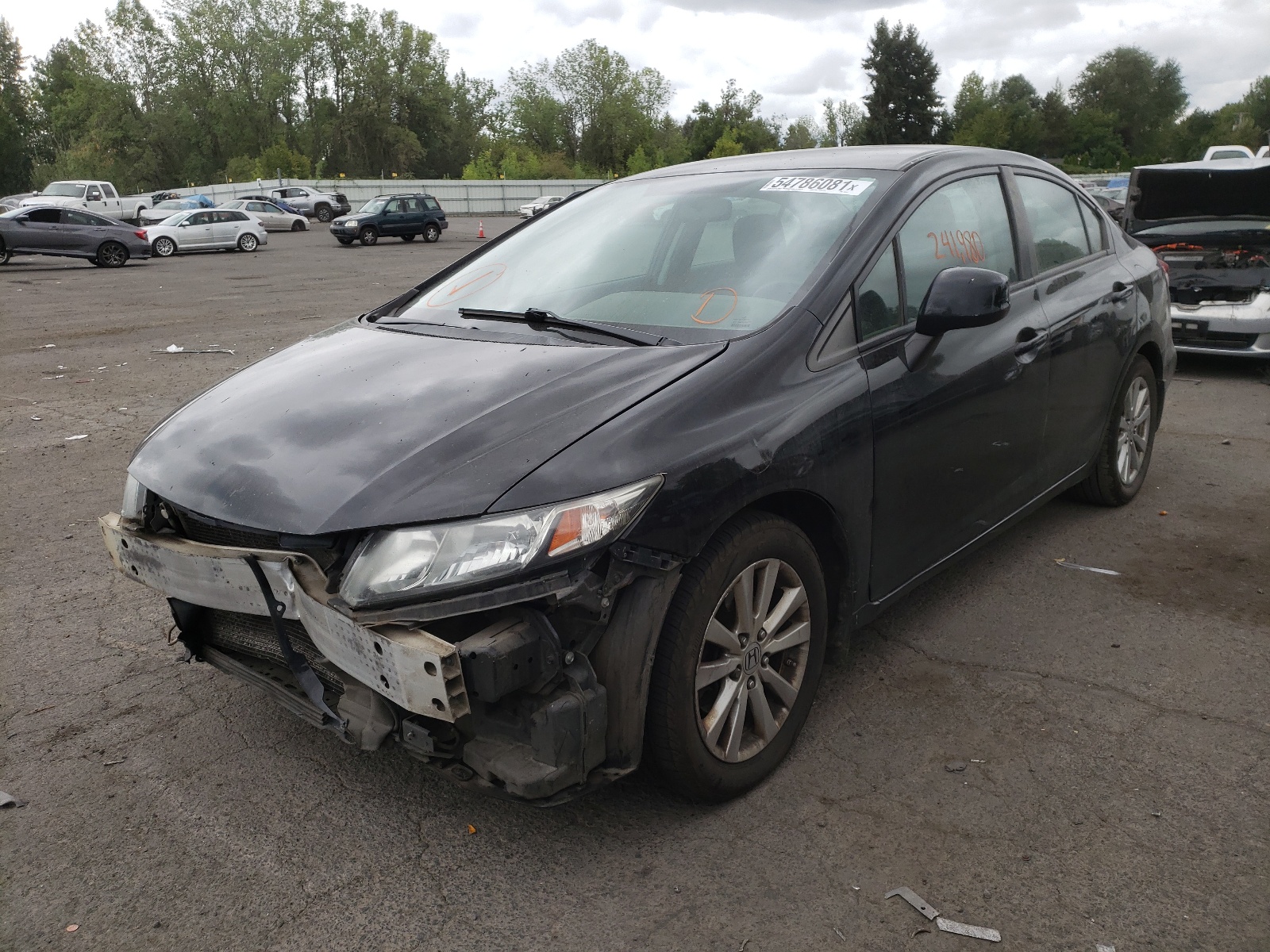 Photo 2 from auction – 2013 HONDA CIVIC LX with VIN 2HGFB2F51DH560857