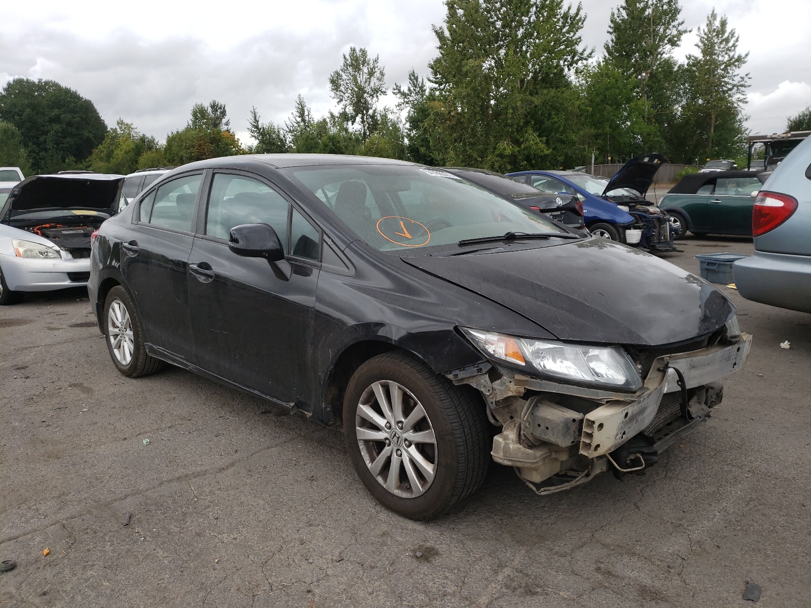 Photo 1 from auction – 2013 HONDA CIVIC LX with VIN 2HGFB2F51DH560857