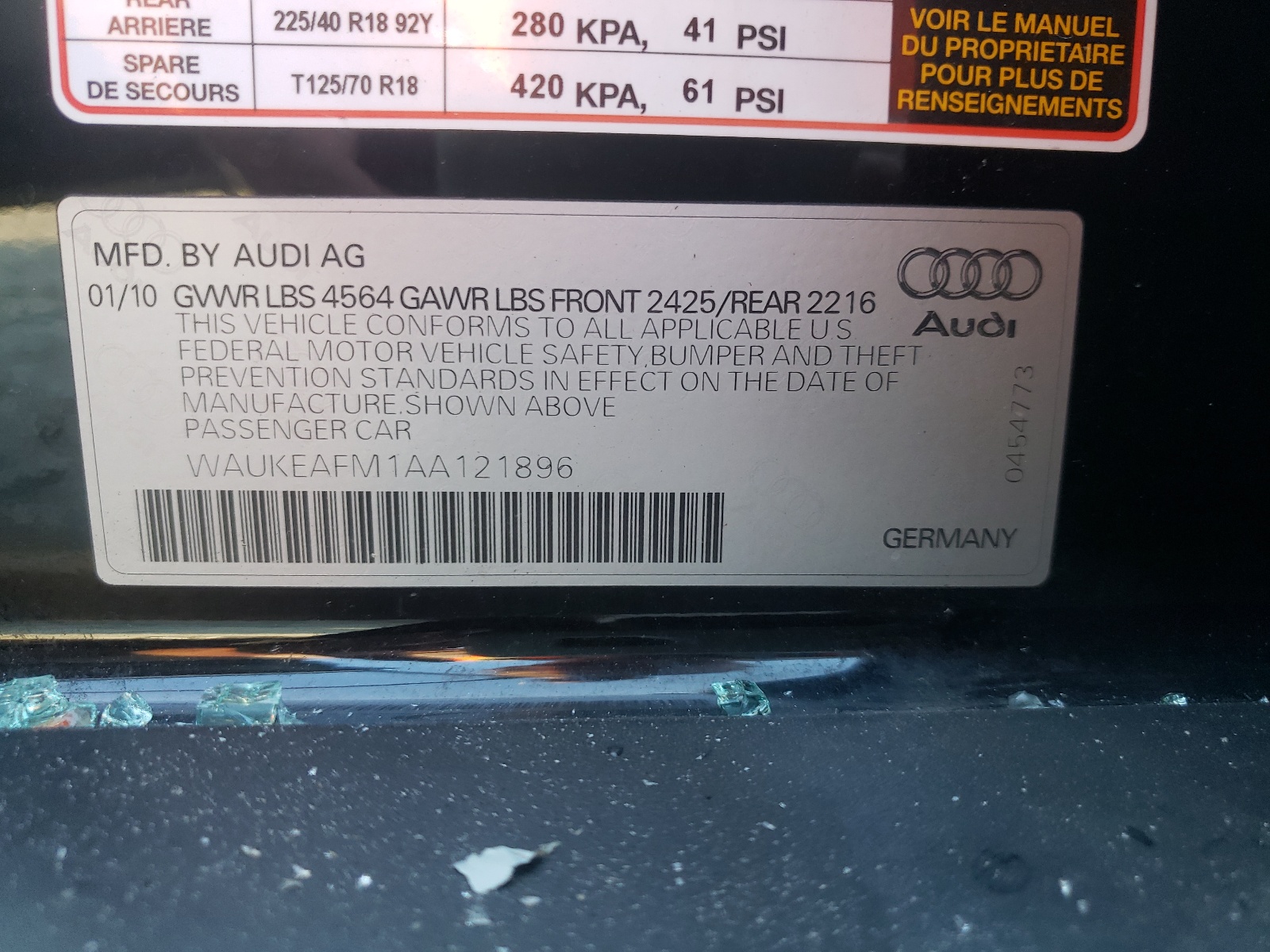 Zdjęcie 10 z aukcji – 2010 AUDI A3 PREMIUM z VIN WAUKEAFM1AA121896