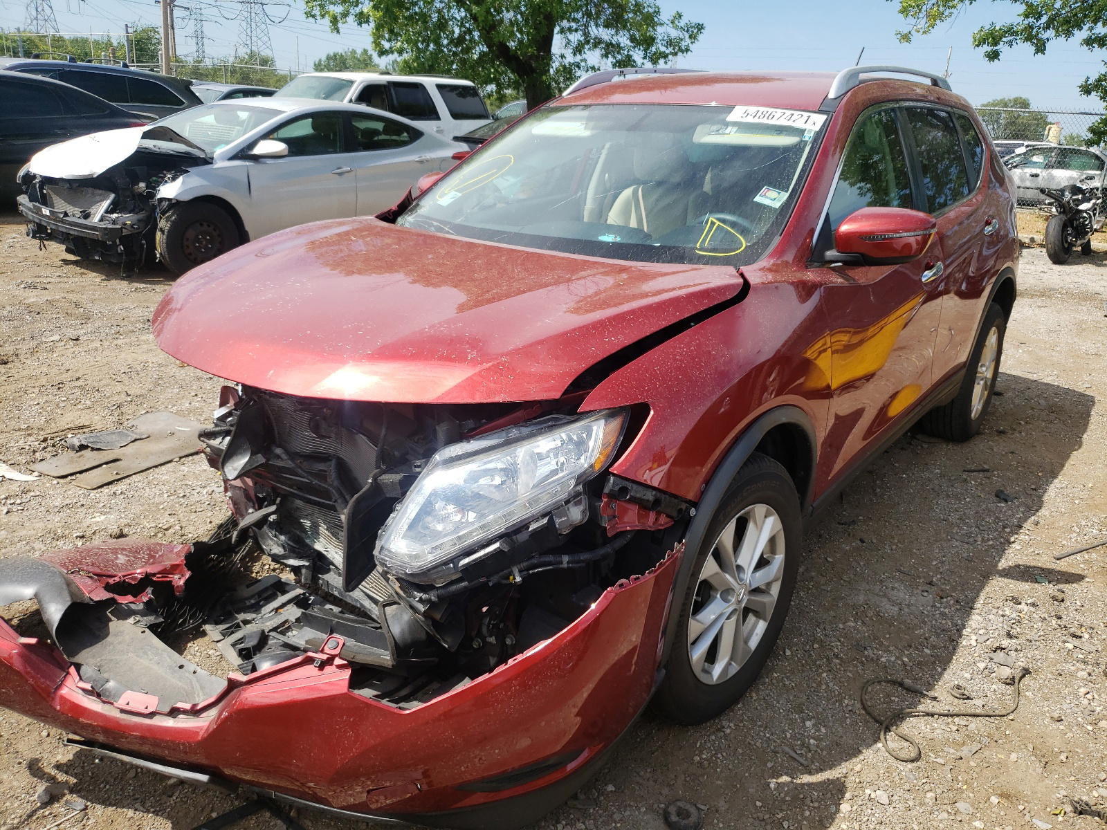 Photo 2 from auction – 2016 NISSAN ROGUE S with VIN KNMAT2MV6GP644343