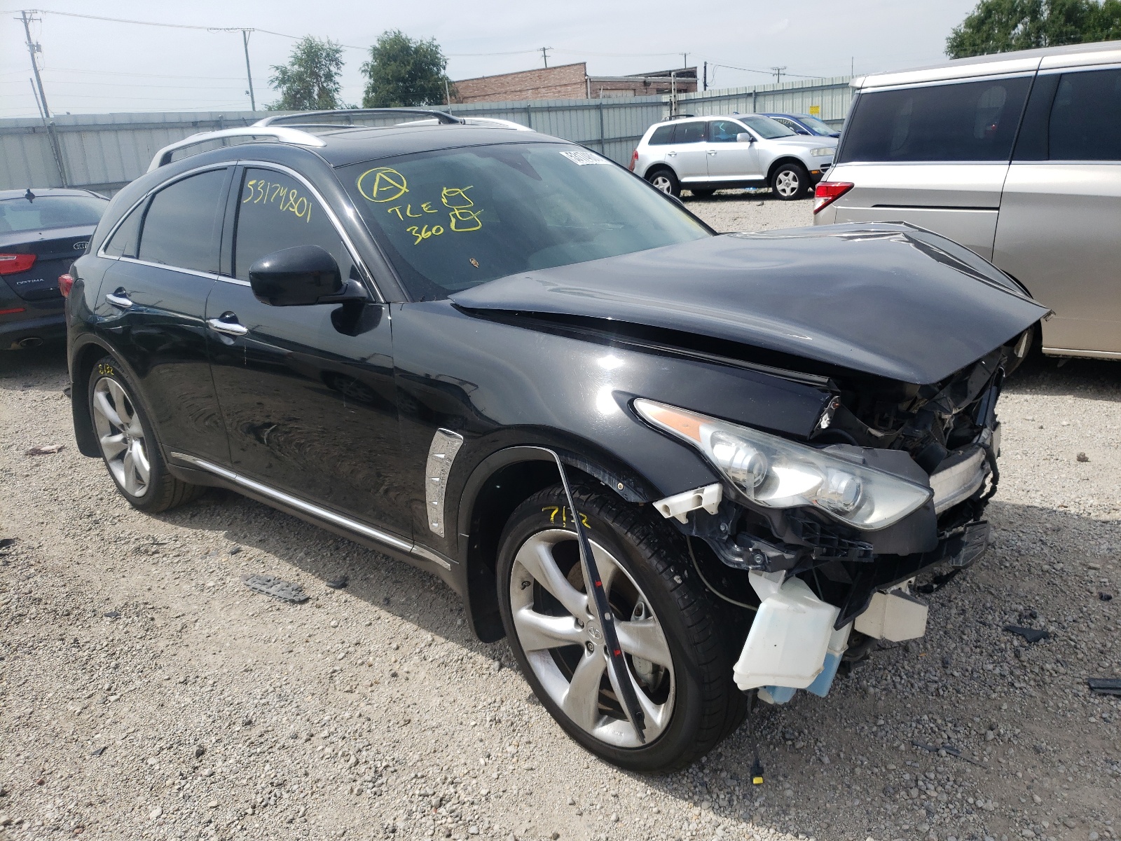 INFINITI FX50 2011 with VIN JN8BS1MW1BM170164 - Photo from auction
