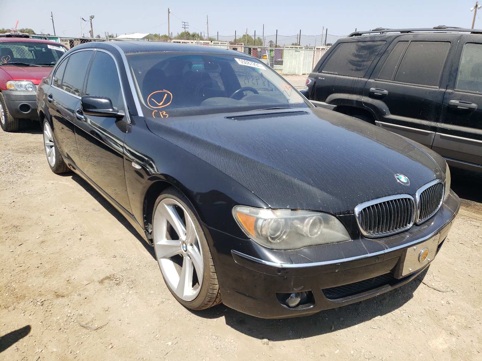 BMW 750 2007 with VIN WBAHN83547DT65937 - Photo from auction