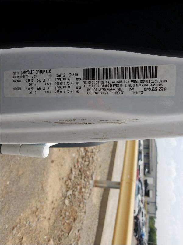 Photo 10 from auction – 2013 JEEP WRANGLER U with VIN 1C4BJWFG5DL646829