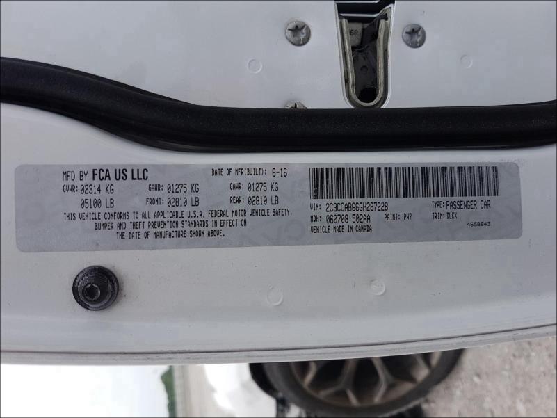 Photo 10 from auction – 2016 CHRYSLER 300 S with VIN 2C3CCABG6GH287228