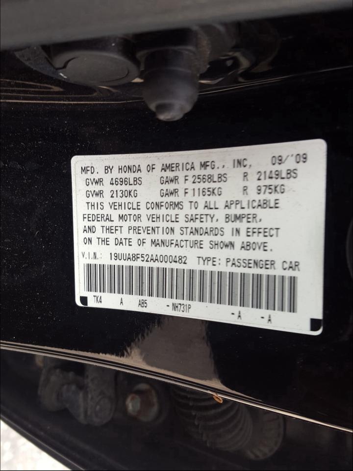 Photo 10 from auction – 2010 ACURA TL with VIN 19UUA8F52AA000482