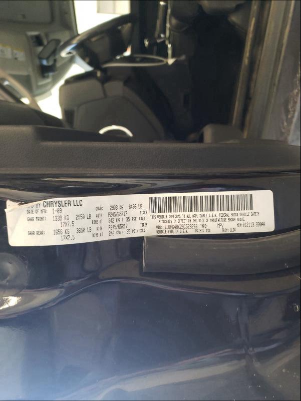 Photo 10 from auction – 2009 JEEP COMMANDER with VIN 1J8HG48K29C528266
