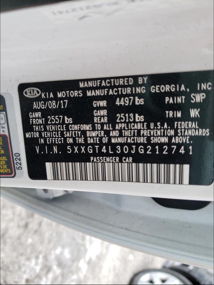 Photo 10 from auction – 2018 KIA OPTIMA LX with VIN 5XXGT4L30JG212741