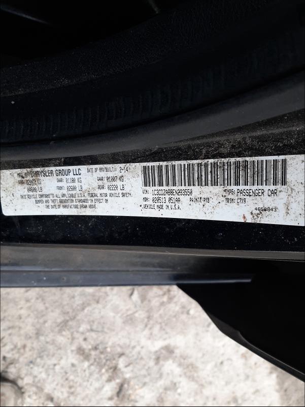 Photo 10 from auction – 2014 DODGE AVENGER SE with VIN 1C3CDZAB8EN233550