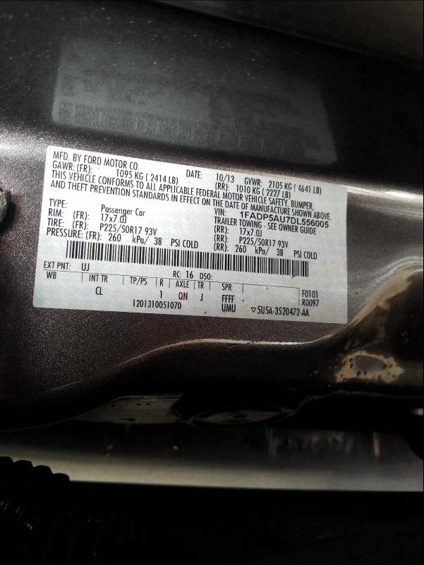 Photo 10 from auction – 2013 FORD C-MAX SE with VIN 1FADP5AU7DL556005