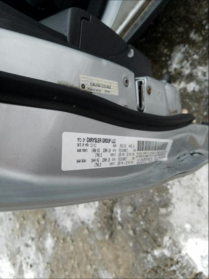 Photo 10 from auction – 2012 JEEP COMPASS SP with VIN 1C4NJCBB7CD514959