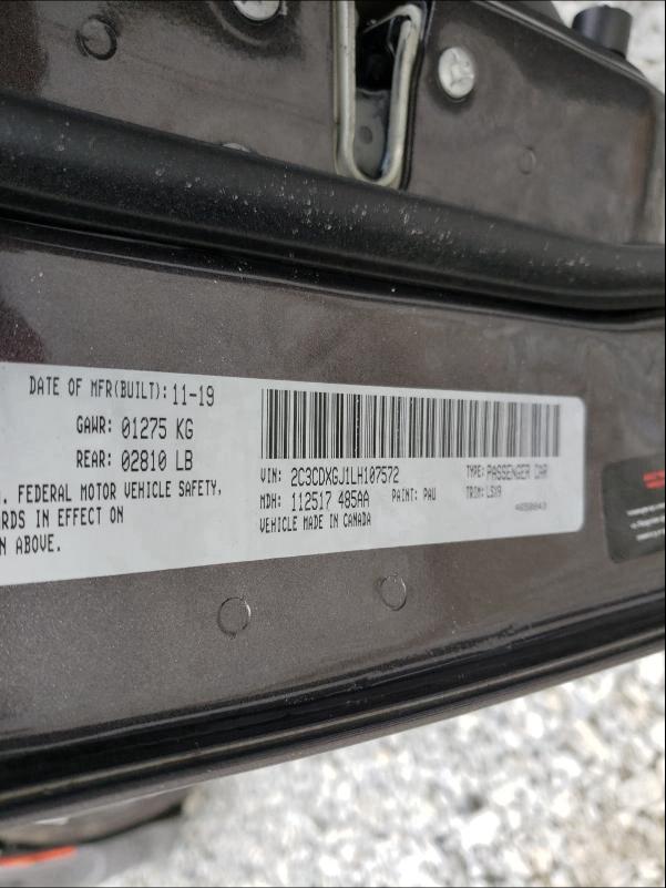 Photo 10 from auction – 2020 DODGE CHARGER SC with VIN 2C3CDXGJ1LH107572