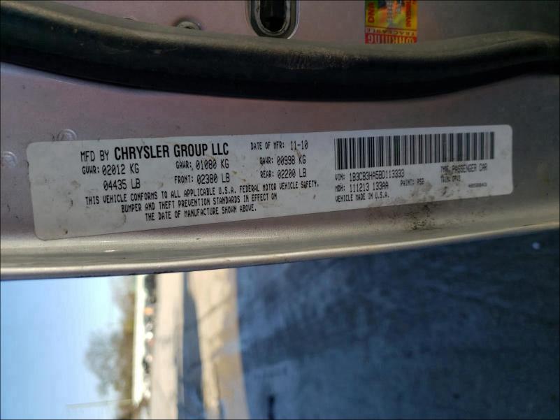 Photo 10 from auction – 2011 DODGE CALIBER MA with VIN 1B3CB3HA5BD113333
