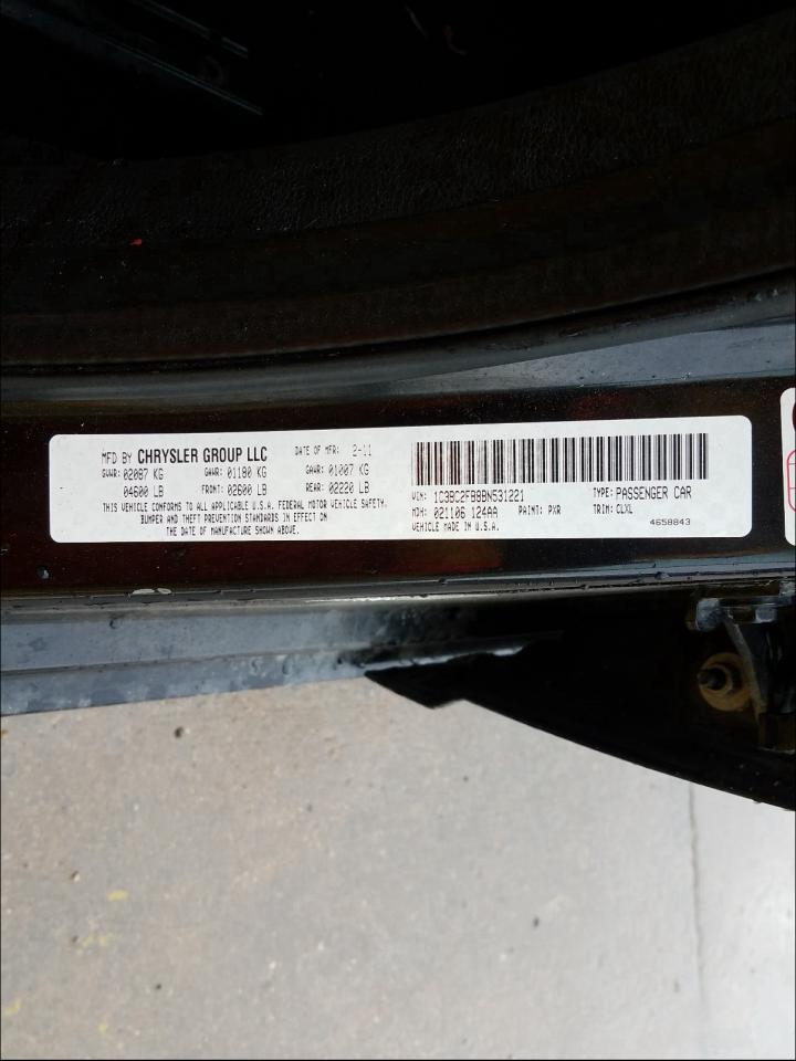Photo 10 from auction – 2011 CHRYSLER 200 LIMITE with VIN 1C3BC2FB8BN531221