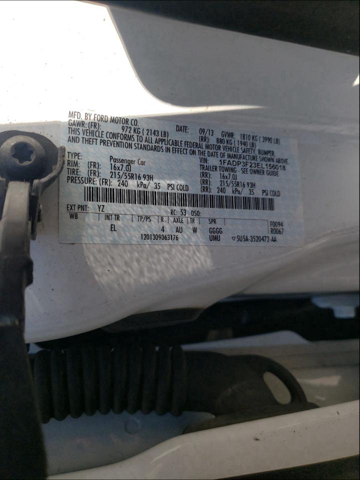 Photo 10 from auction – 2014 FORD FOCUS SE with VIN 1FADP3F23EL156018