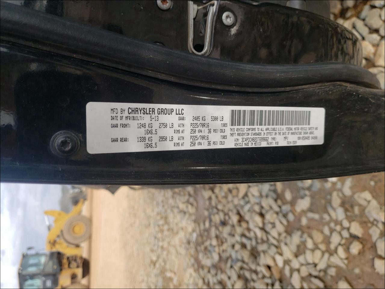 Photo 10 from auction – 2013 DODGE JOURNEY SE with VIN 3C4PDCAB2DT699662