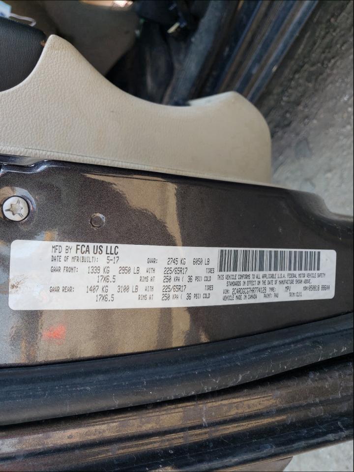 صورة رقم 10 من المزاد - 2017 DODGE GRAND CARA مع VIN 2C4RDGCG7HR774129