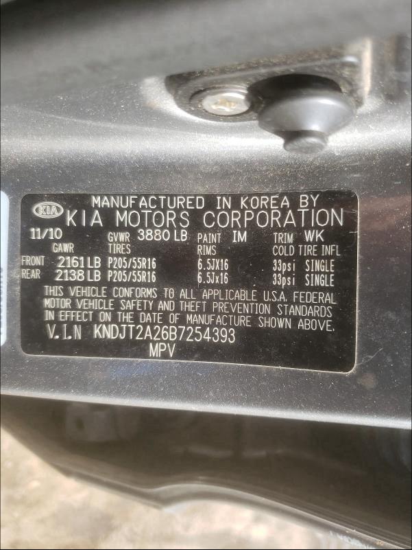 Photo 10 from auction – 2011 KIA SOUL + with VIN KNDJT2A26B7254393